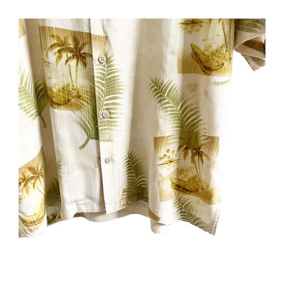 Tommy Bahama Shirt Mens M Hawaiian 100% Silk Palm Tree Button Down Short… - Picture 4 of 10